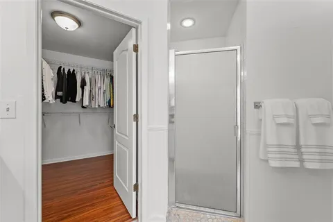 a view of a walk in closet