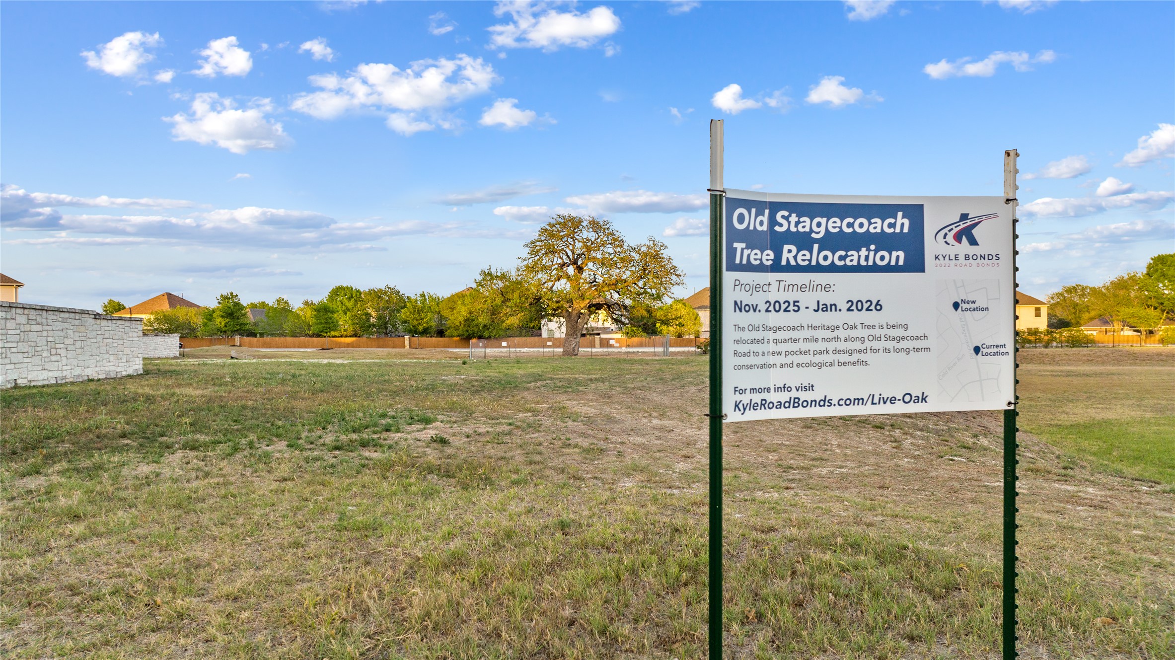 369 Cold Riv Run Kyle, TX 78640 - Photo 32 of 40 The historic tree relocation project is located right behind the house.