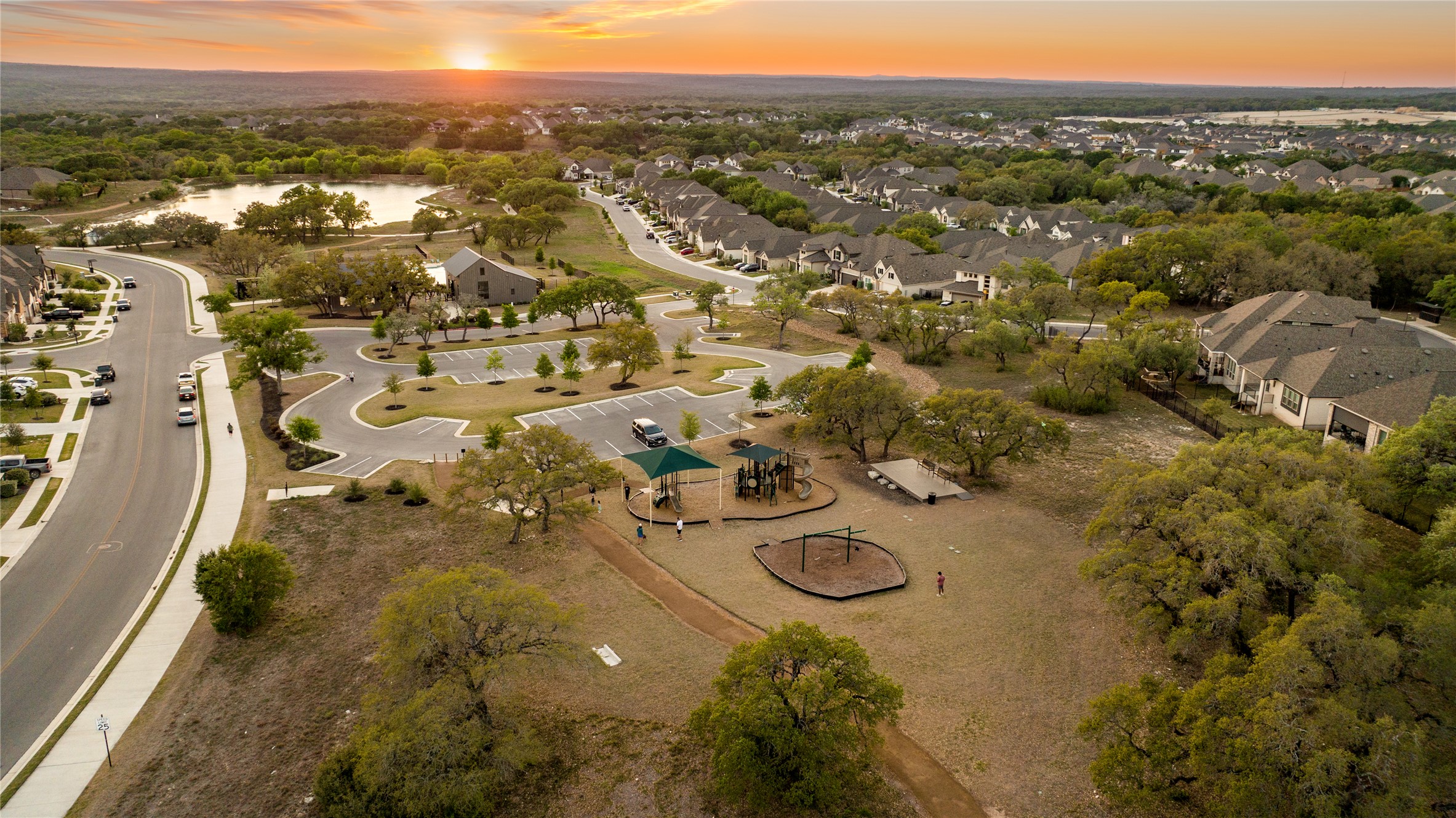 369 Cold Riv Run Kyle, TX 78640 - Photo 35 of 40 Aerial view of the neighborhood park and playground.