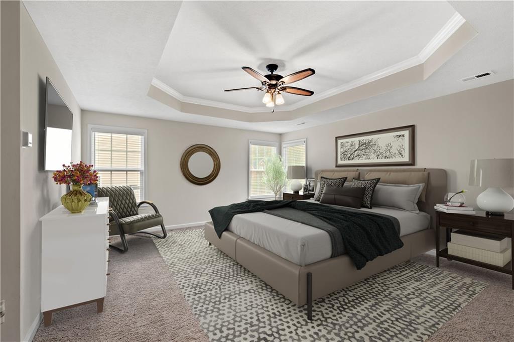4441 Walnut Ridge Circle McDonald, PA 15057 - Photo 11 of 25 This large primary suite is the perfect retreat! 2 walk-in closets, tray ceiling, double door entry & large ensuite!*Virtually Staged*