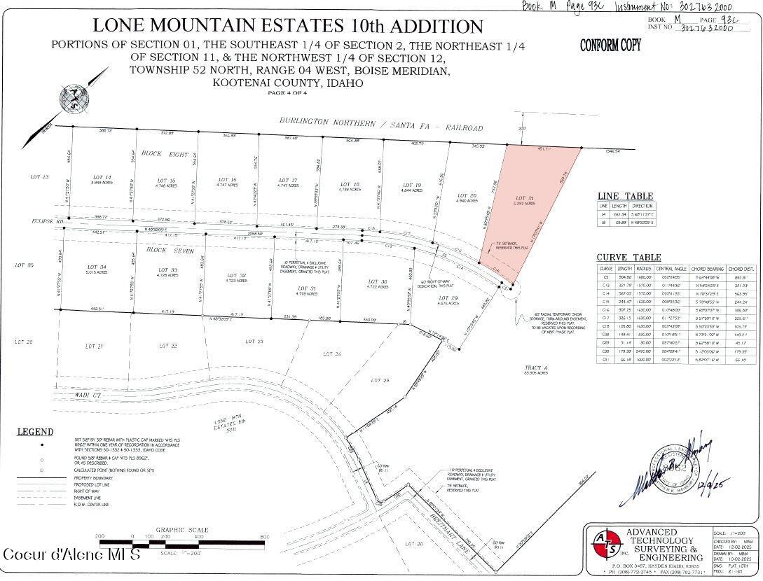 L21-b8 North Eclipse Road Rathdrum, ID 83858 - Photo 3 of 6 Plat