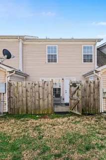 a backyard view of a house