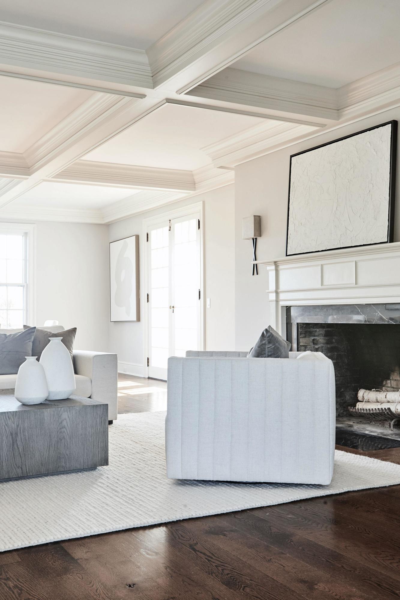 5 N Road Darien, CT 06820 - Photo 16 of 38 a living room with furniture a fireplace and a large window