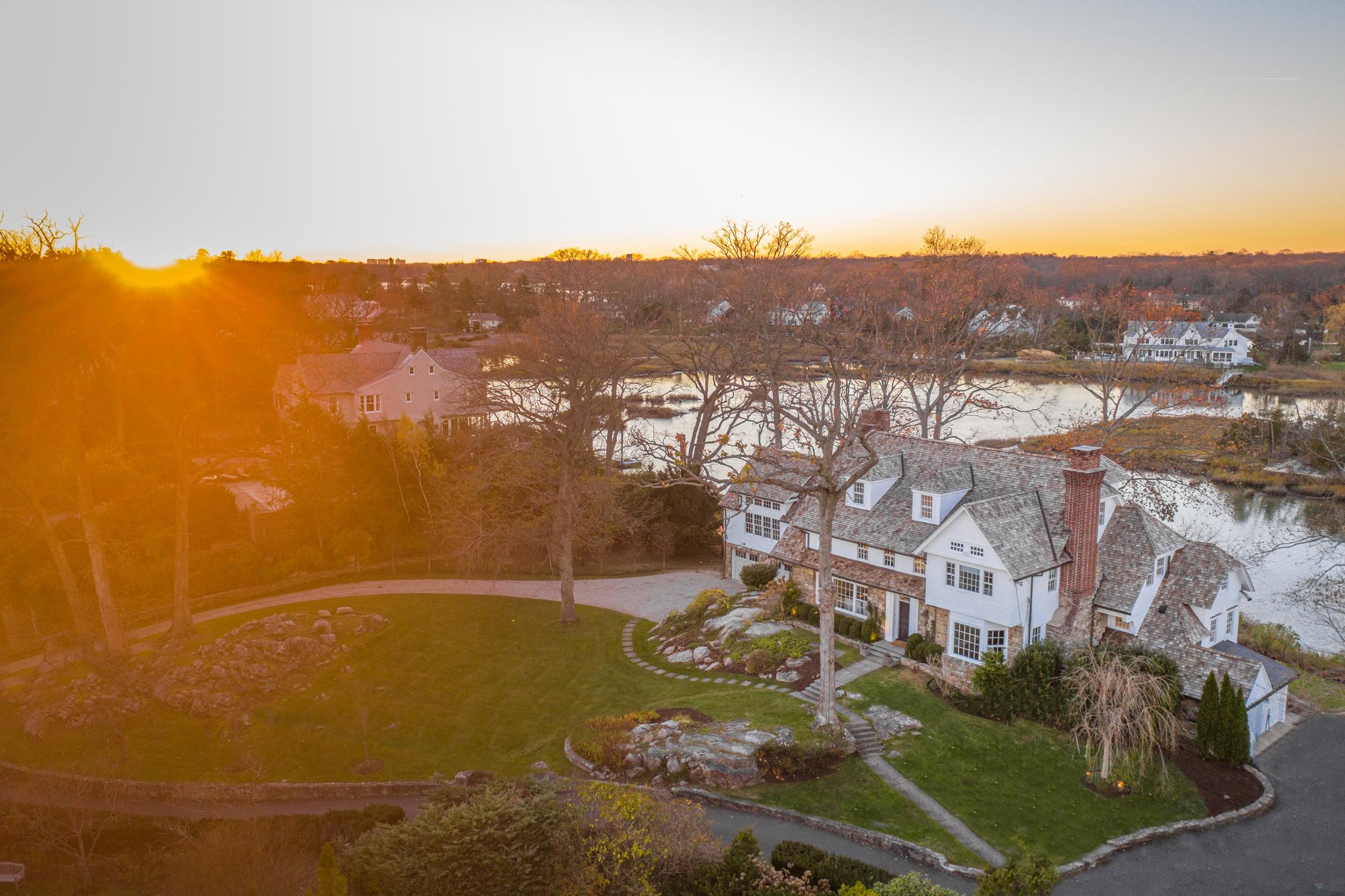 5 N Road Darien, CT 06820 - Photo 31 of 38 an aerial view of residential building and parking space