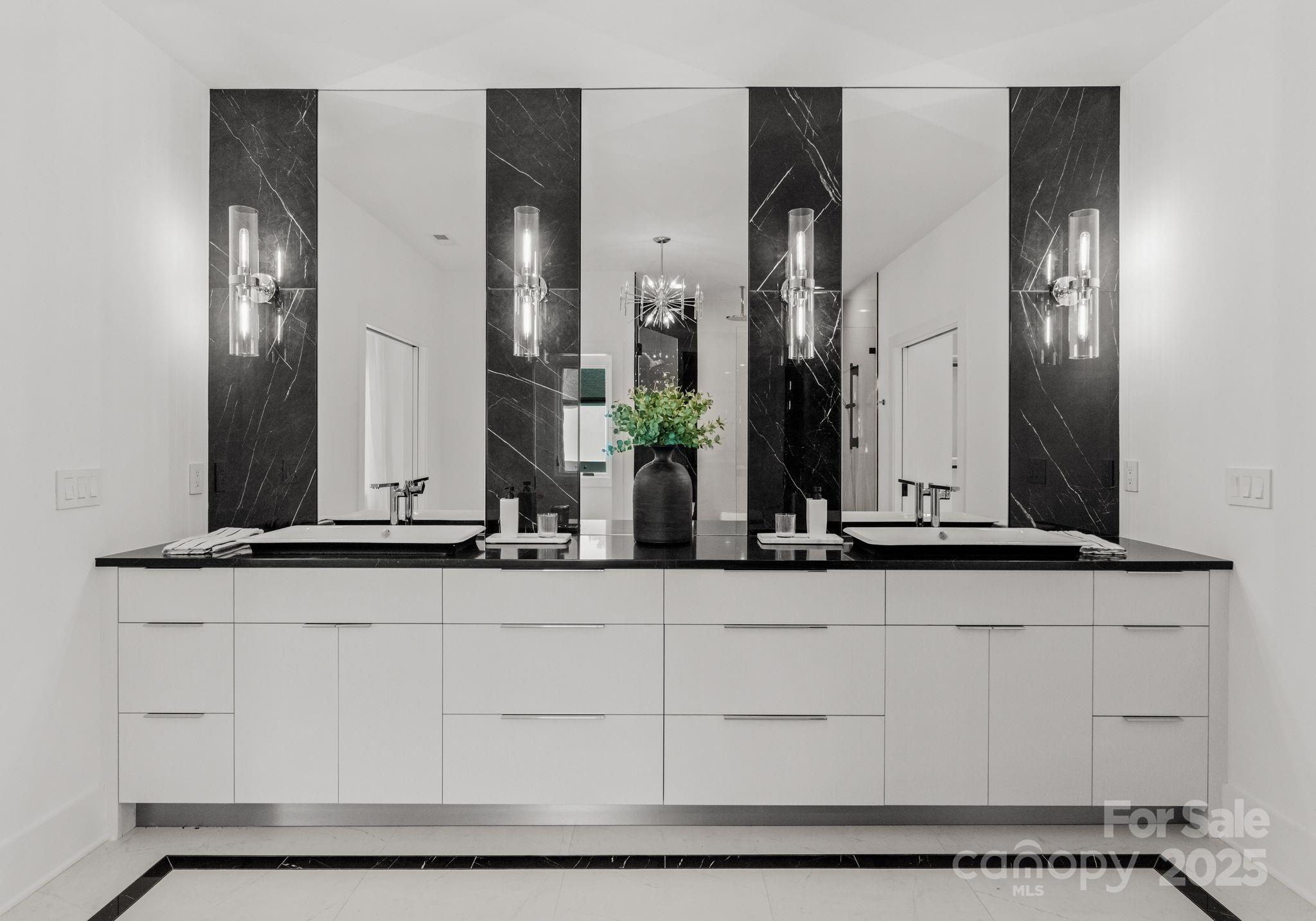 5428 Carmel Road Charlotte, NC 28226 - Photo 22 of 29 a bathroom with a sink and a mirror