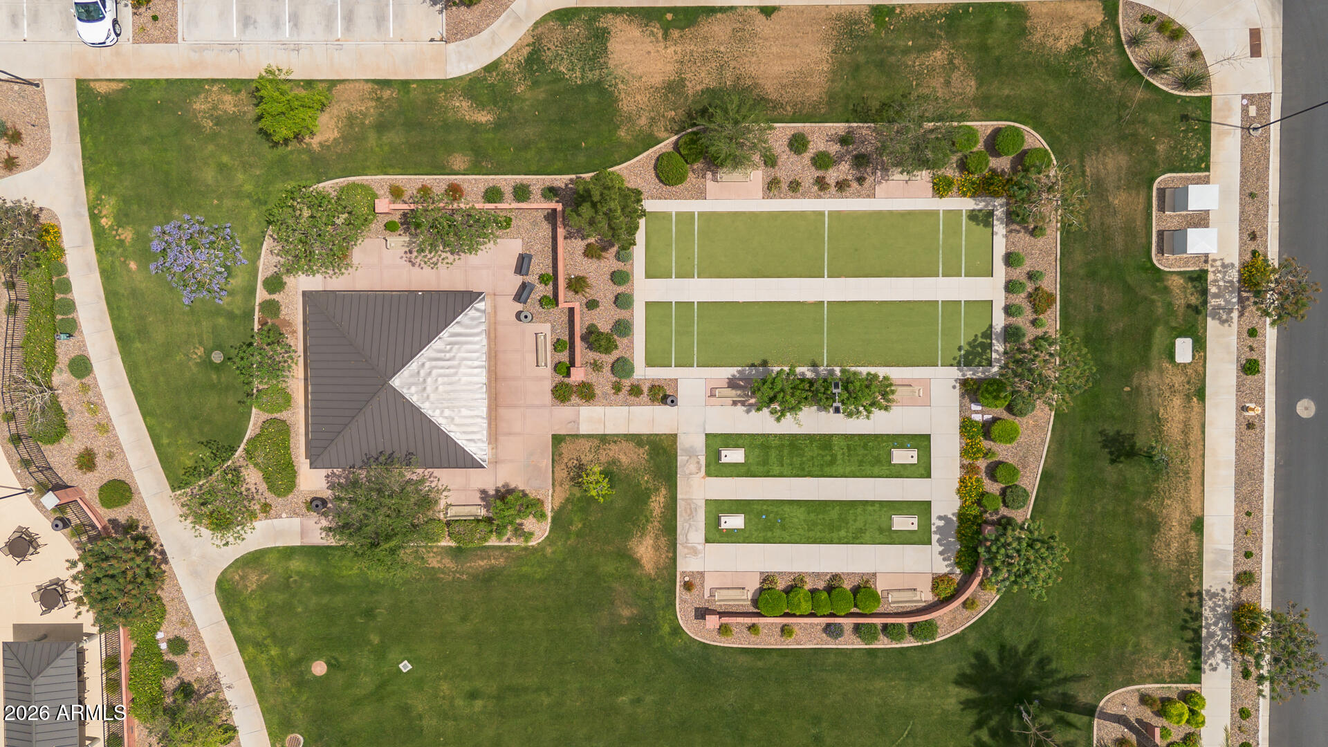 4245 East Jesse Street Gilbert, AZ 85295 - Photo 31 of 45 an aerial view of a residential houses with outdoor space