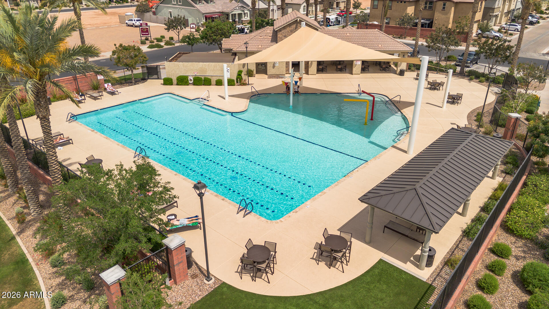4245 East Jesse Street Gilbert, AZ 85295 - Photo 40 of 45 a view of a swimming pool with a patio