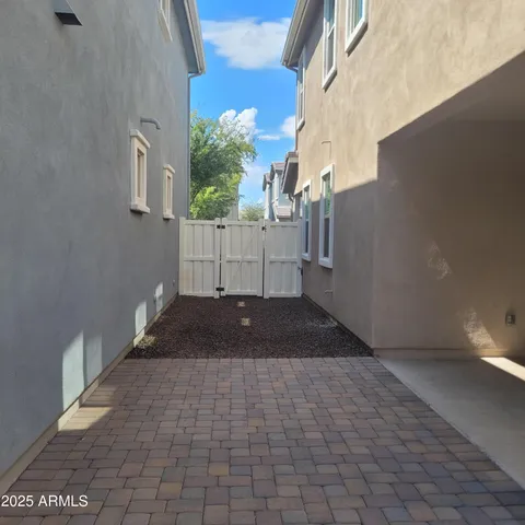 a view of a pathway of a building