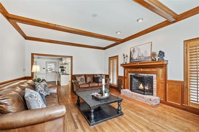 a spacious bathroom with a double vanity sink and a mirror