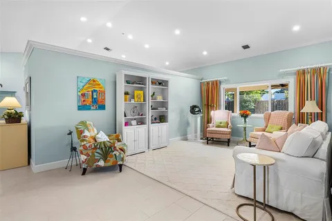 a view of a livingroom with furniture and window