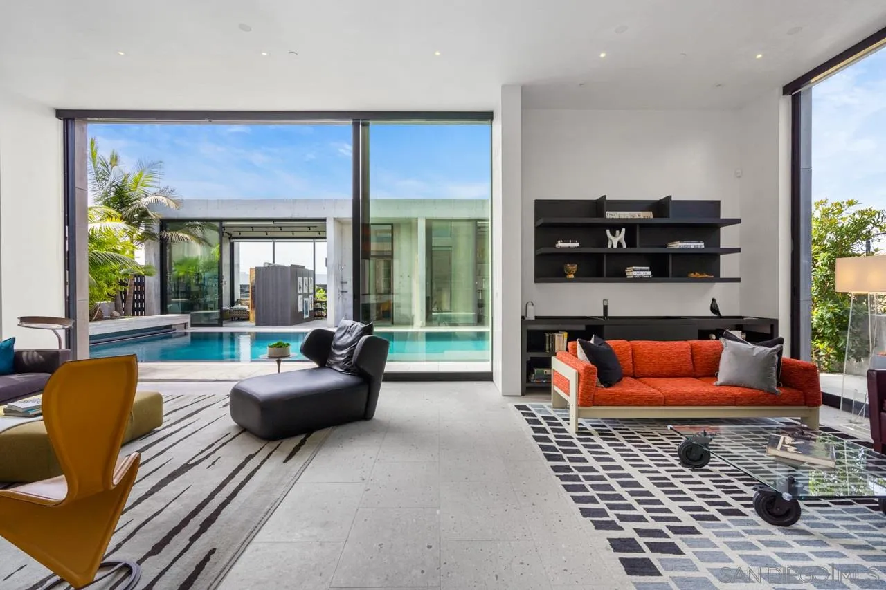 1228 Park Row La Jolla, CA 92037 - Photo 12 of 35 a living room with furniture and a large window