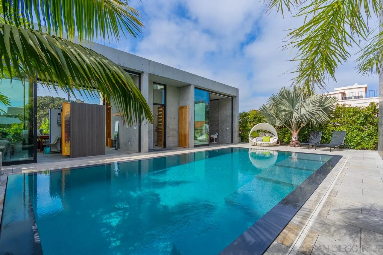 1228 Park Row La Jolla, CA 92037 - Photo 30 of 35 a view of a swimming pool with a garden