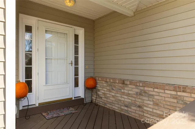 a view of outdoor space and wooden deck