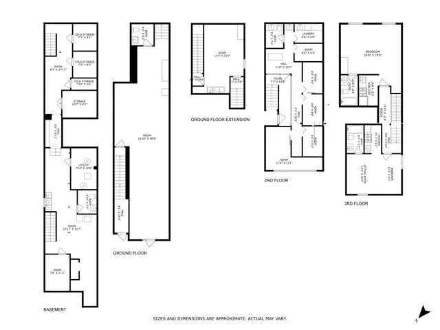 a view of a room with furniture and a kitchen