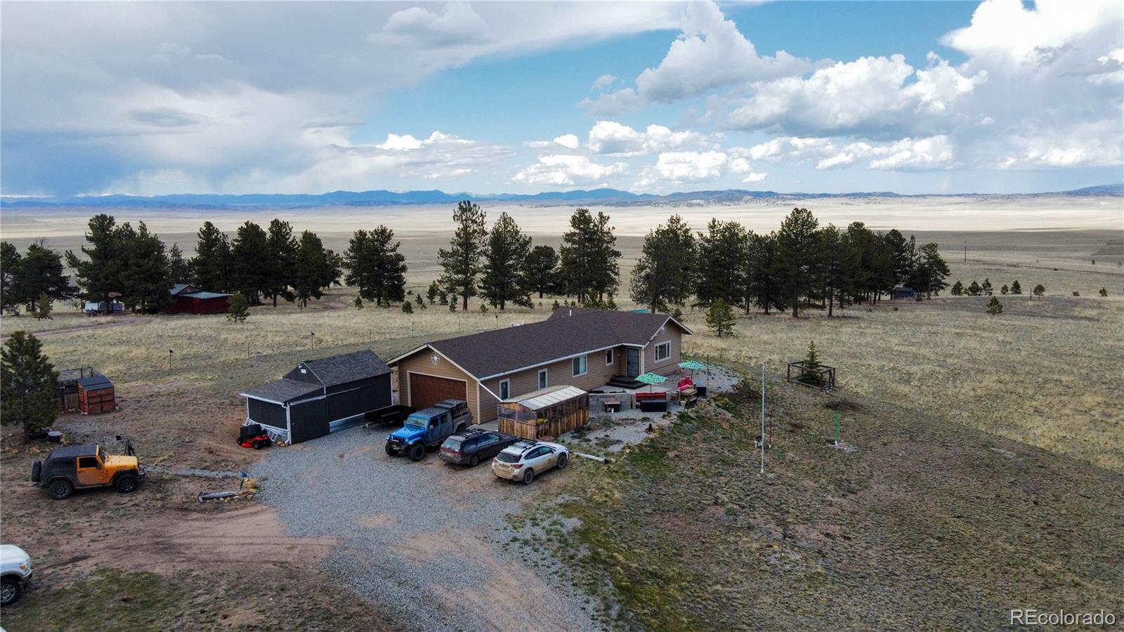 9473 Ranch Road Hartsel, CO 80449 - Photo 48 of 50 an aerial view of a yard with table and chairs