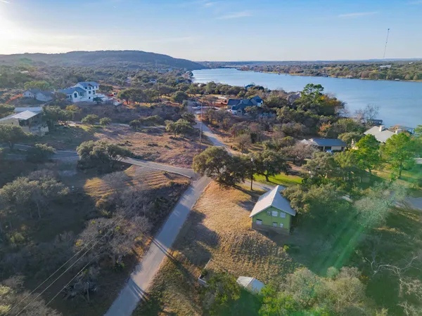 a view of a lake with a mountain