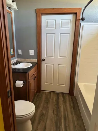 a house view with garden space