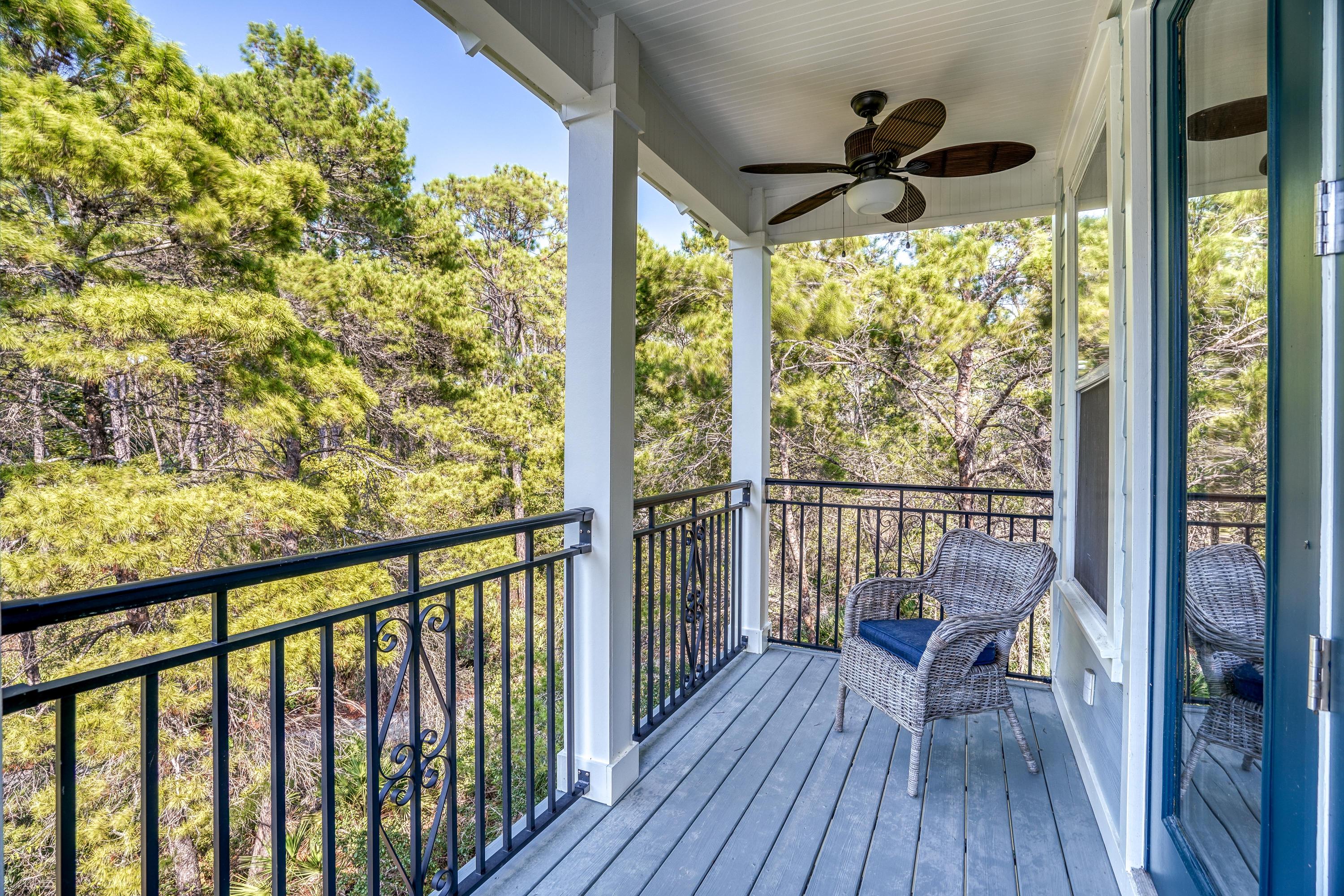 43 Lifeguard Loop East Inlet Beach, FL 32461 - Photo 28 of 44 a view of a balcony with furniture and wooden floor