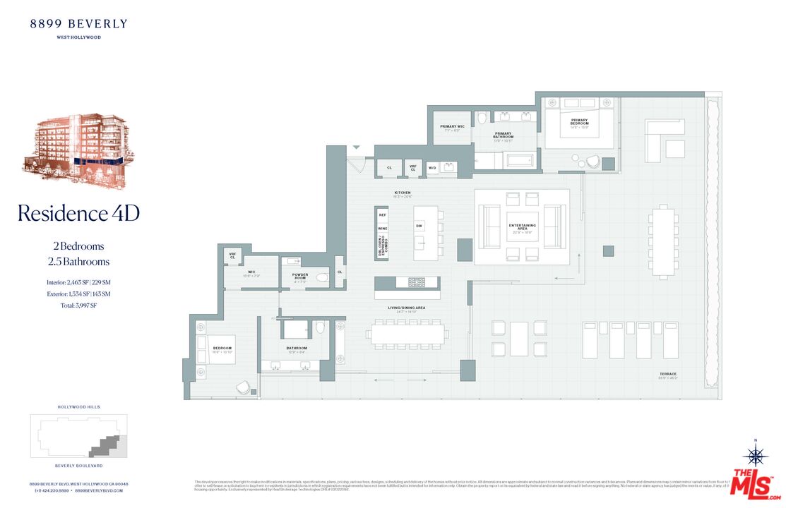 8899 Beverly Boulevard, Unit 4D Los Angeles, CA 90048 - Photo 20 of 28 a picture of a floor plan
