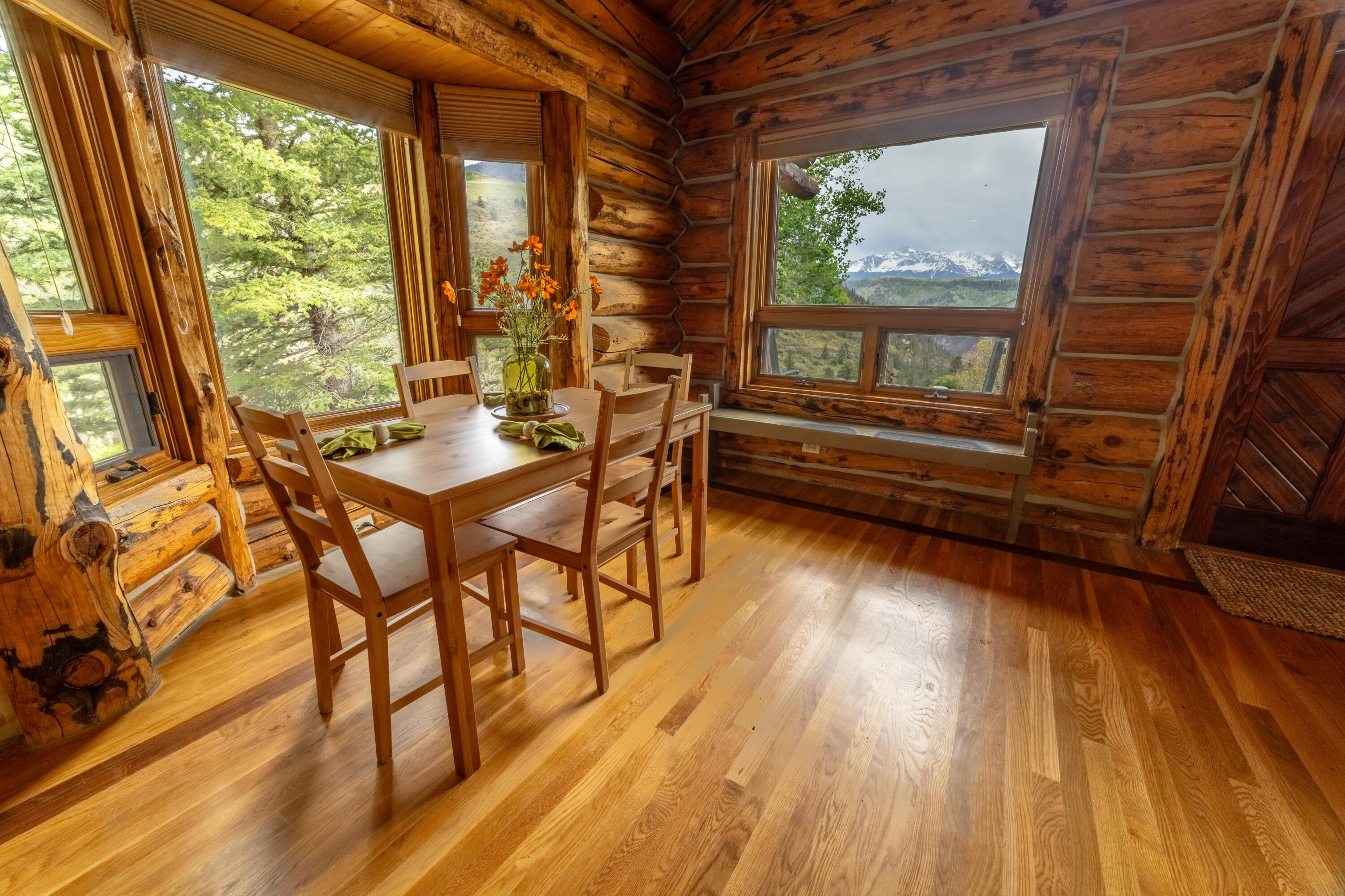 2001 County Road Placerville, CO 81430 - Photo 17 of 37 a dining room with furniture and wooden floor