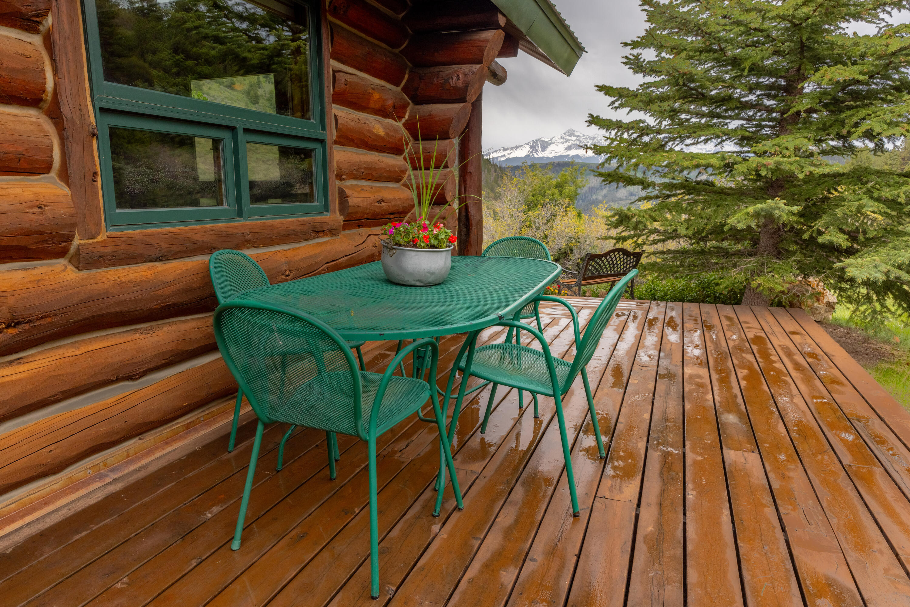 2001 County Road Placerville, CO 81430 - Photo 6 of 37 a view of balcony with wooden floor and outdoor seating