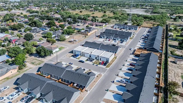 an aerial view of a city
