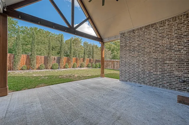 a view of a yard with porch