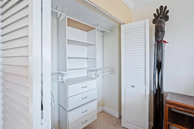 a view of closet area