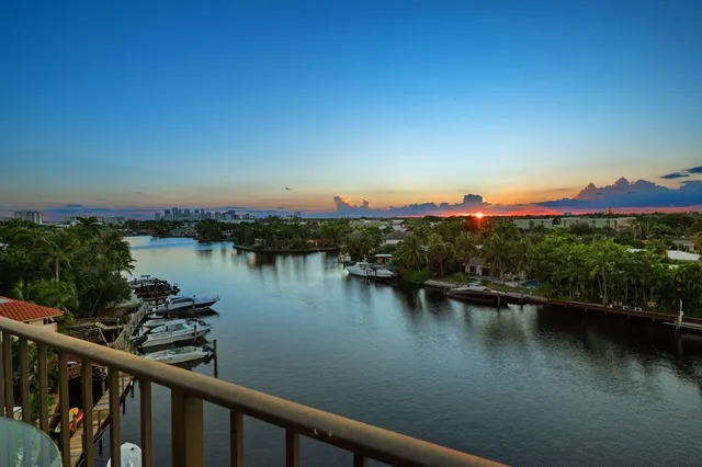 a view of a lake from a balcony