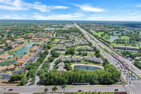 an aerial view of a city