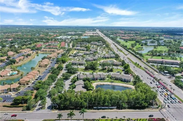 an aerial view of a city