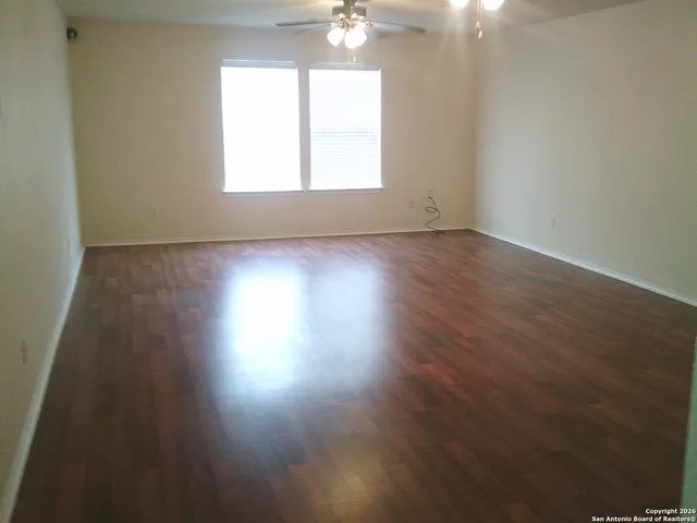 an empty room with a window