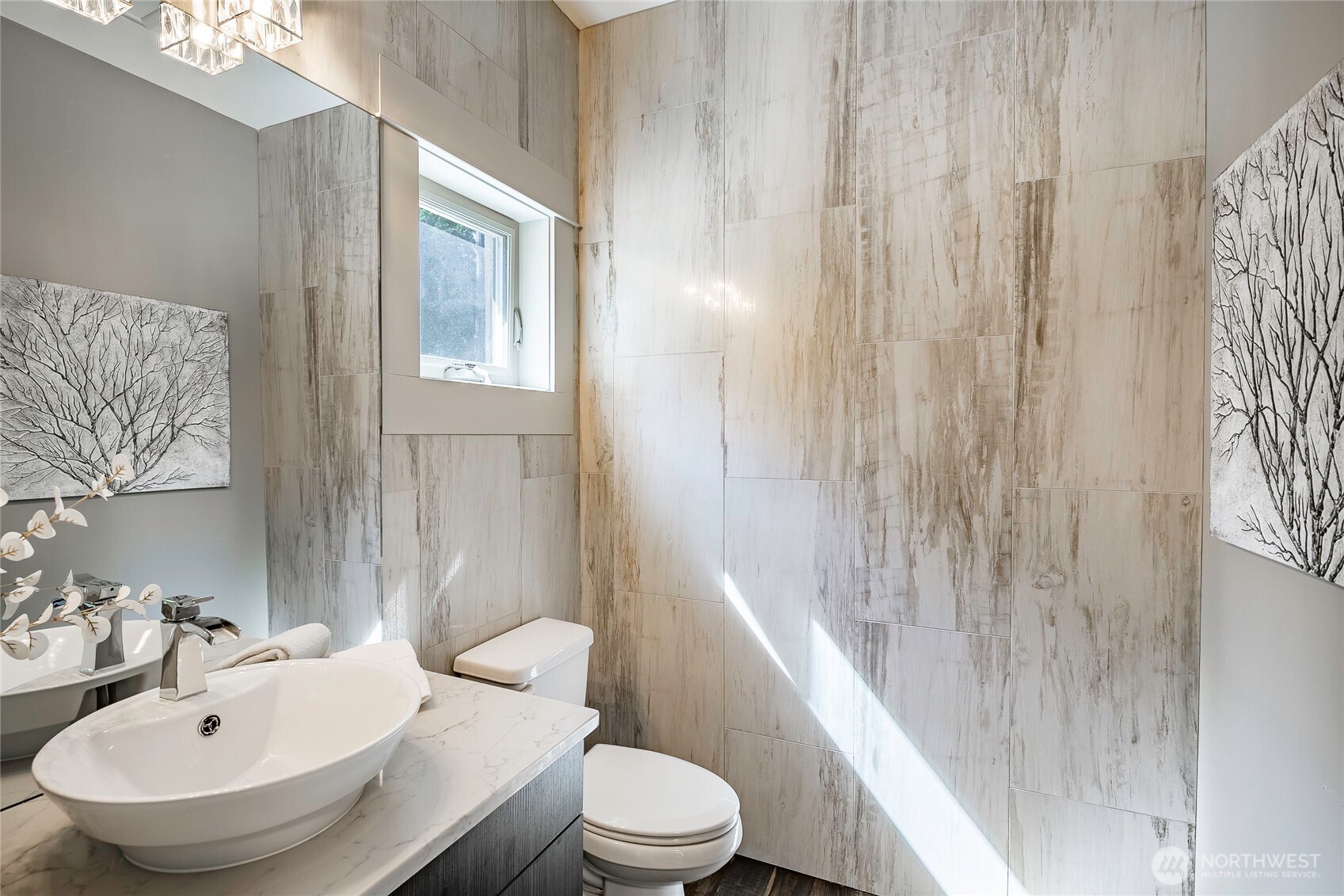 9125 Shearwater Road Blaine, WA 98230 - Photo 7 of 40 a bathroom with a sink and a mirror