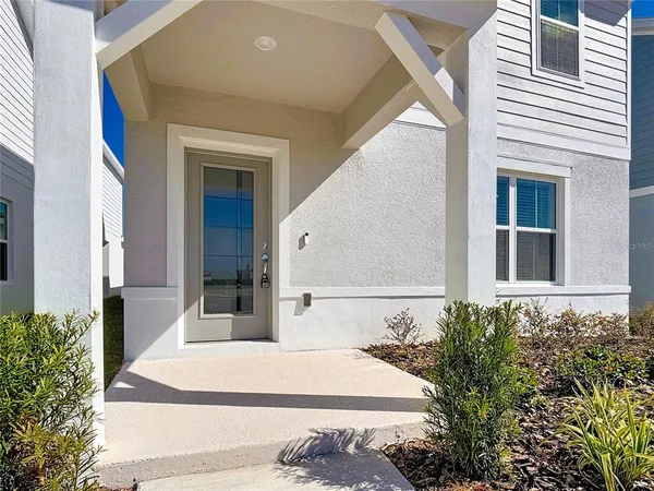a house view with a outdoor space