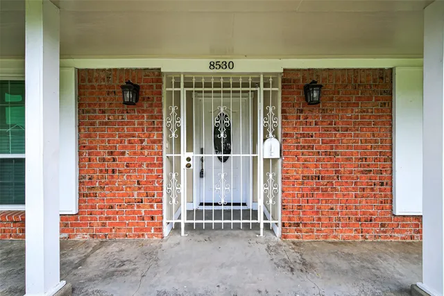 a view of front door of house