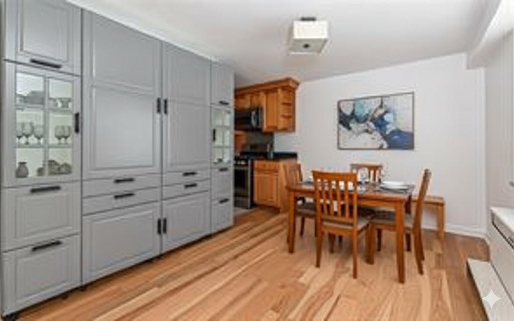 4601 Fifth Avenue, Unit 322 Pittsburgh, PA 15213 - Photo 12 of 27 a view of a dining room with furniture and wooden floor