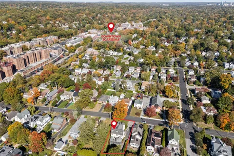 an aerial view of multiple house