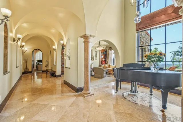 a view of living room and dining room