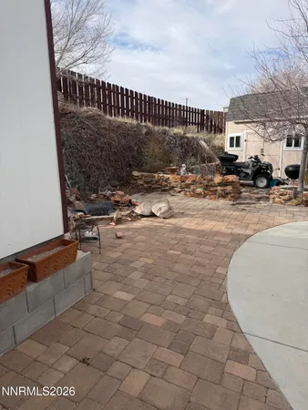 a view of a backyard of house