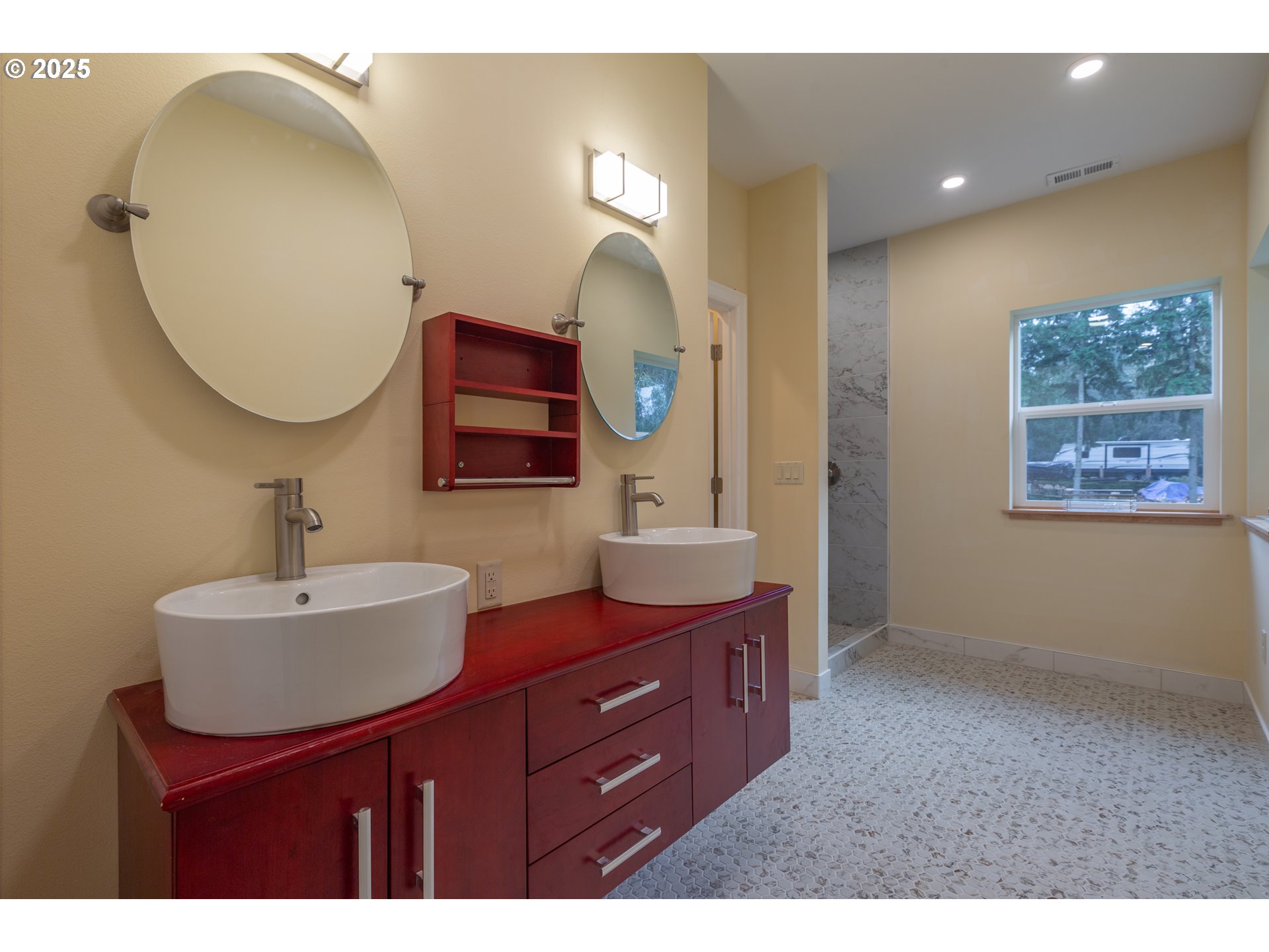 15427 Southeast River Road Oak Grove, OR 97267 - Photo 17 of 30 a bathroom with a sink and a mirror