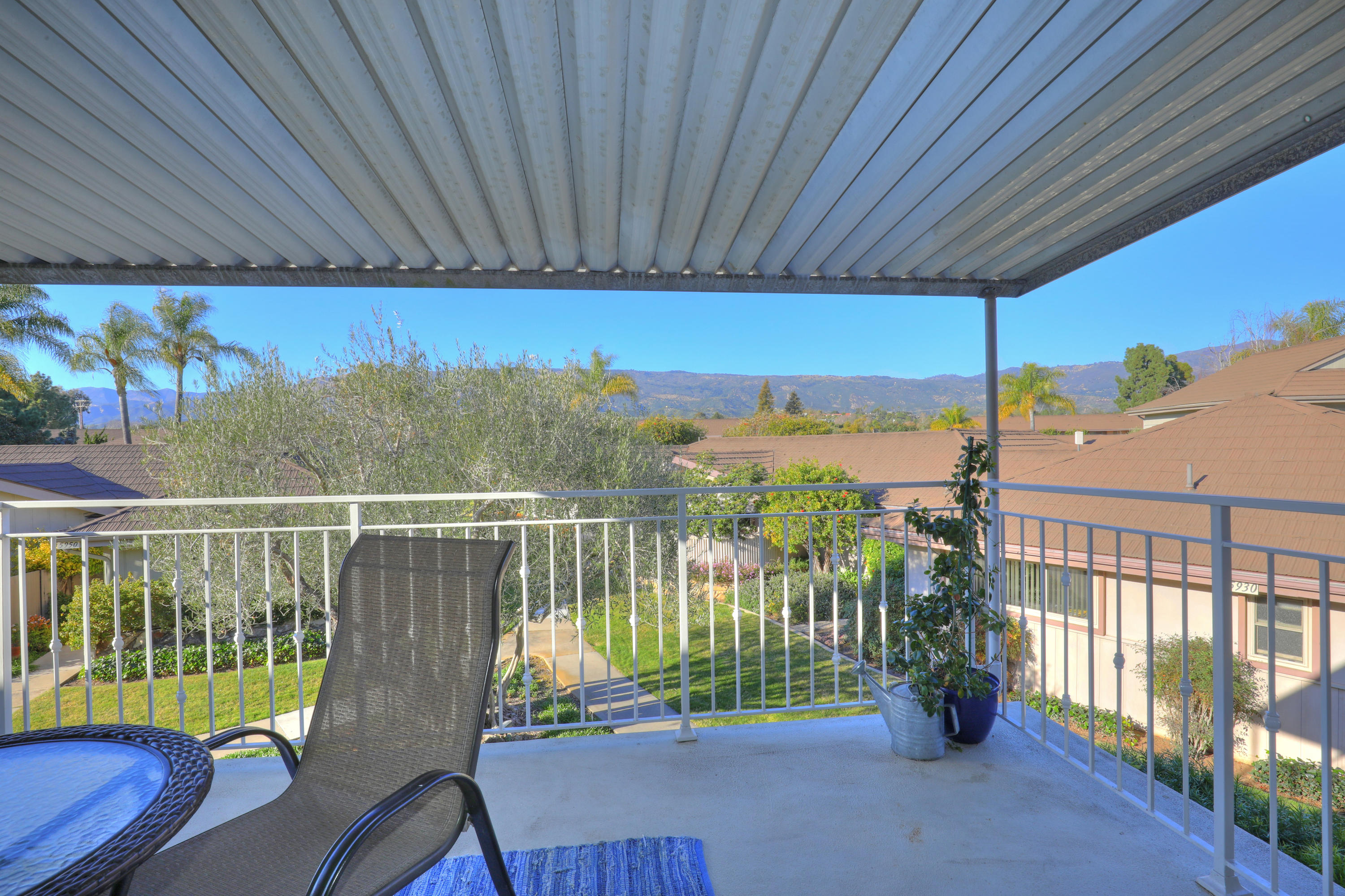 5940 Encina Road, Unit 6 Goleta, CA 93117 - Photo 5 of 20 Living Room Patio with Stunning Mountain