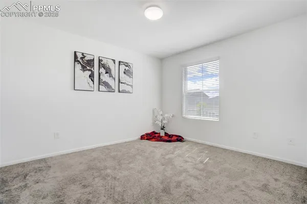 an empty room with a window