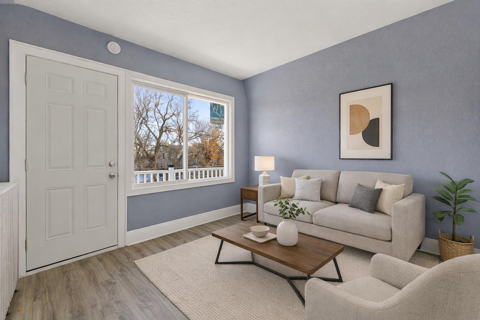 Living Room Upper - virtually staged