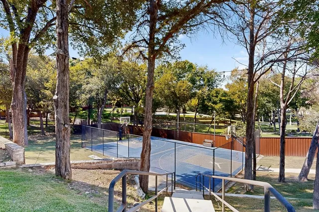 a view of outdoor space with seating area