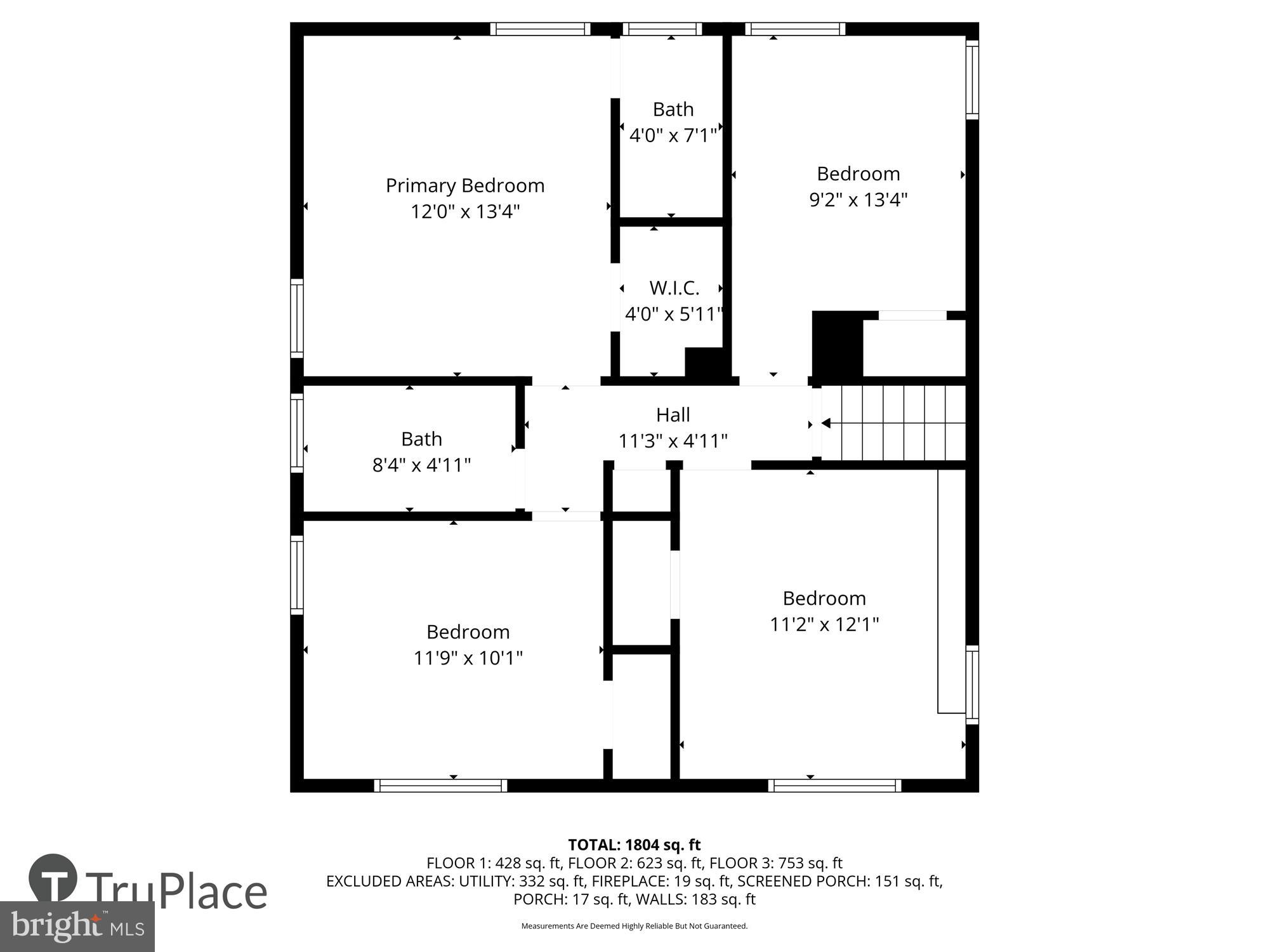 6216 Rockhurst Road Bethesda, MD 20817 - Photo 41 of 52 Upper Level (labels & measurements)
