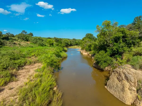 a view of a lake with a mountain