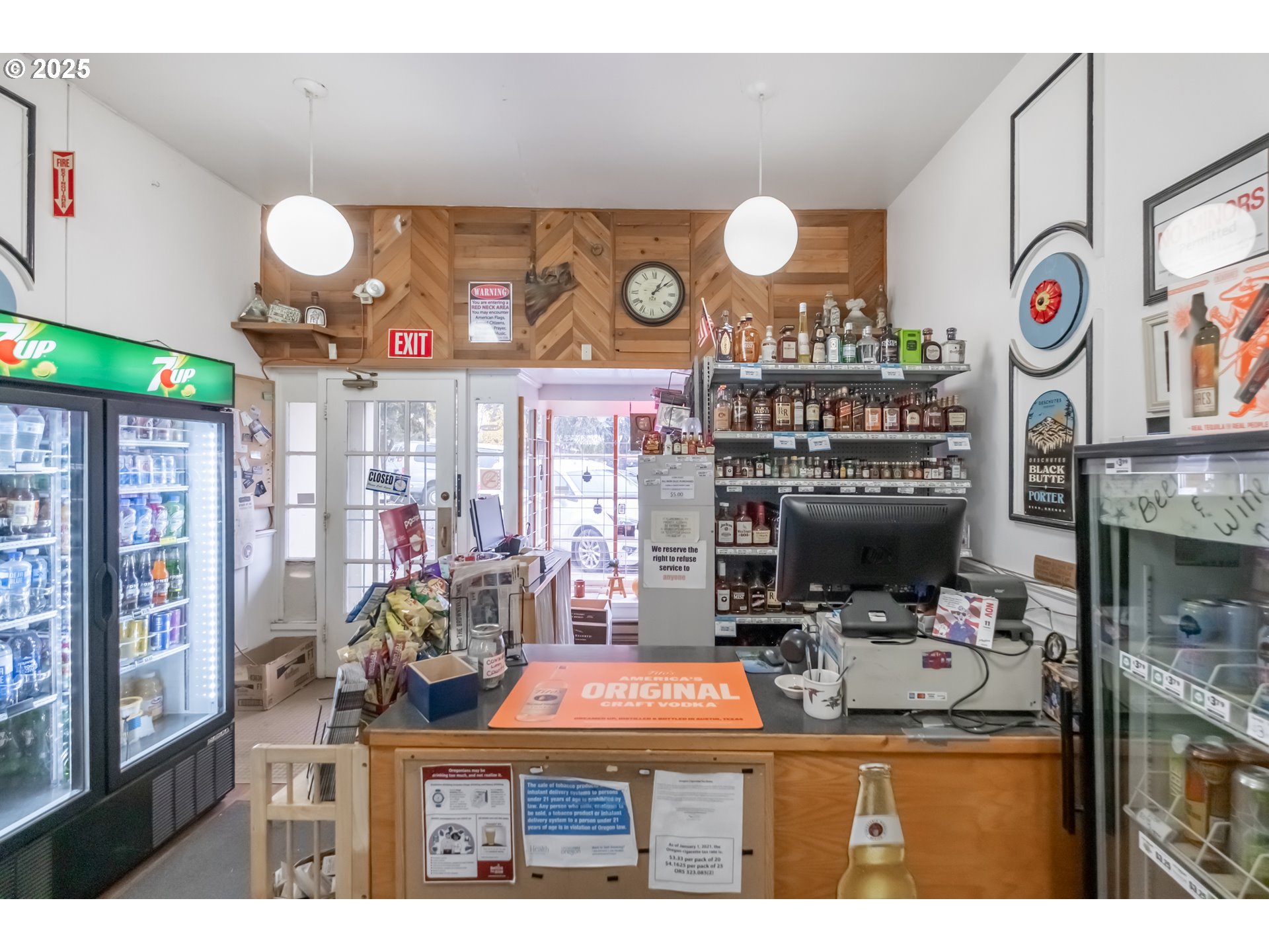 130 Spaulding Avenue Brownsville, OR 97327 - Photo 7 of 26 a room with lots of wooden furniture and a large window
