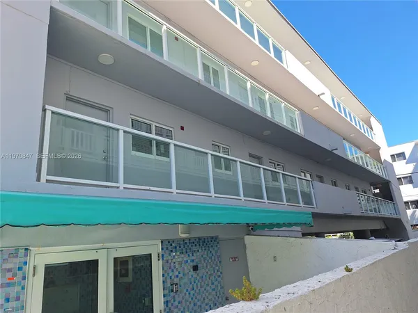 a front view of a building