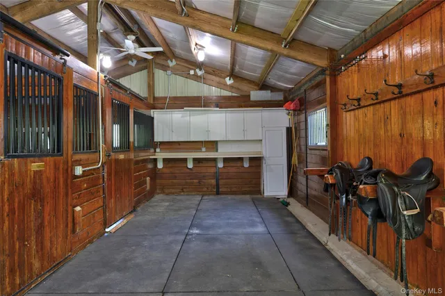 a view of a storage room