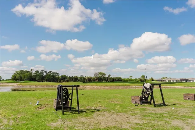 a view of swimming pool and garden